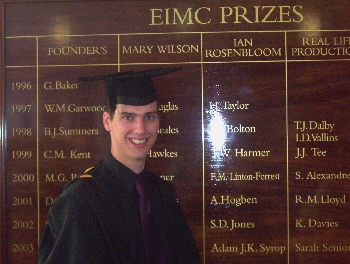 EIMC Prize board